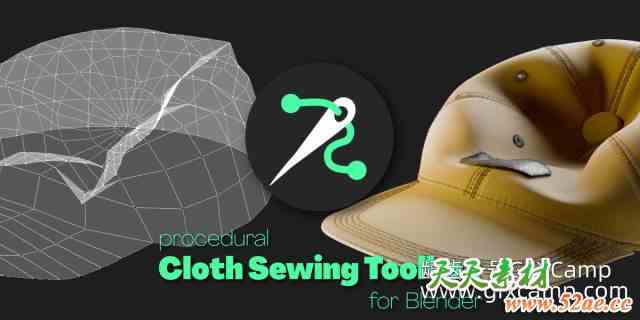 Blender布料缝纫工具包 Procedural Cloth Sewing Toolbox V0.35-天天素材网