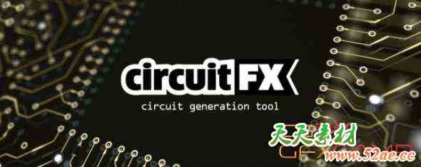 科技感电路板电流路线AE脚本 Aescripts circuitFX V1.91-天天素材网