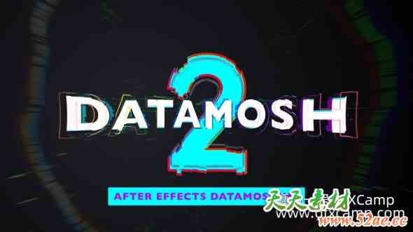 视频像素撕拉损坏噪点AE脚本 Aescripts Datamosh v2.6.1-天天素材网