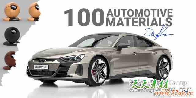 Blender汽车材质资产预设包 Maml – Mouval Automotive Material Library-天天素材网