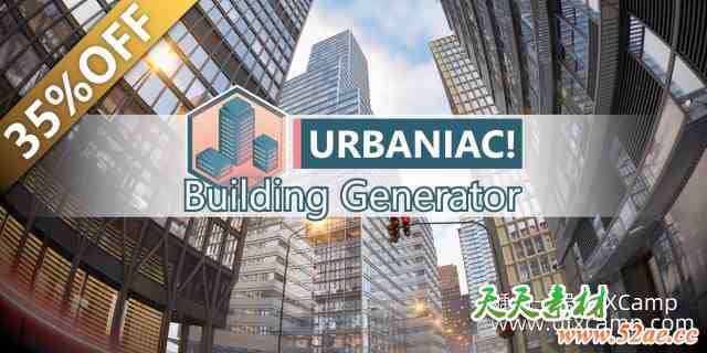 Blender城市楼房建筑生成插件+预设包 Urbaniac! Building Generator v0.31-天天素材网