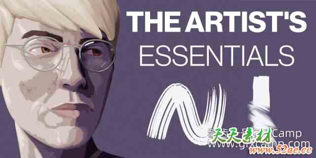 Blender艺术笔刷资产预设 The Artist’s Essentials – Texture Paint Brushes-天天素材网