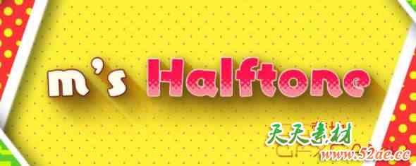 网格圆点填充效果AE插件 Aescripts m’s Halftone v1.5.3 Win/Mac破解版-天天素材网