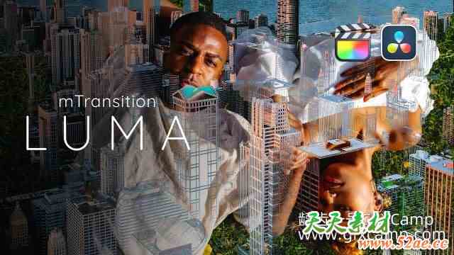达芬奇插件-亮度遮罩视频转场预设 mTransition LUMA-天天素材网
