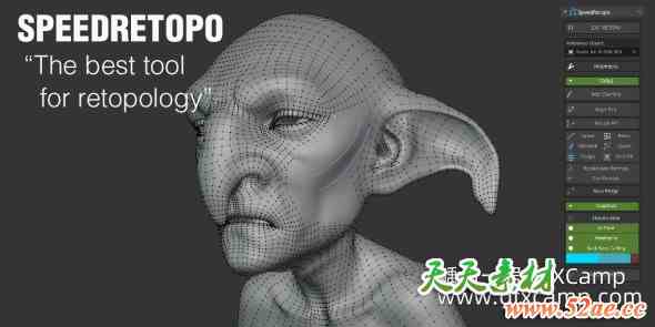 Blender重拓扑插件 SpeedRetopo v0.3.6-天天素材网