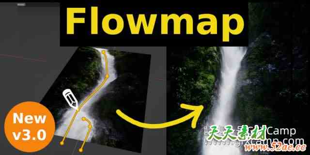 Blender图片三维流动特效资产预设 Procedural Flowmap V3.0 + 使用教程-天天素材网