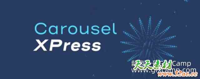 AE图形幻灯片轮播动画脚本 Aescripts Carousel XPress V1.0.3 + 使用教程-天天素材网