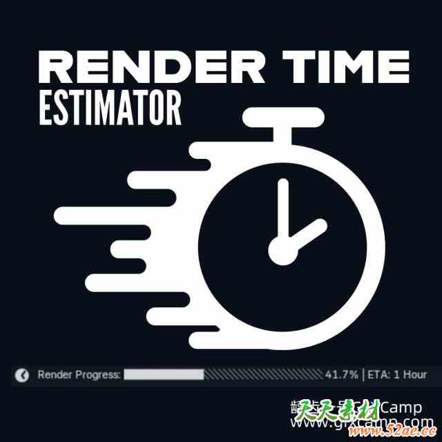 Blender渲染时间计算插件 Animation Render Time Estimator for Blender V2.0.0-天天素材网