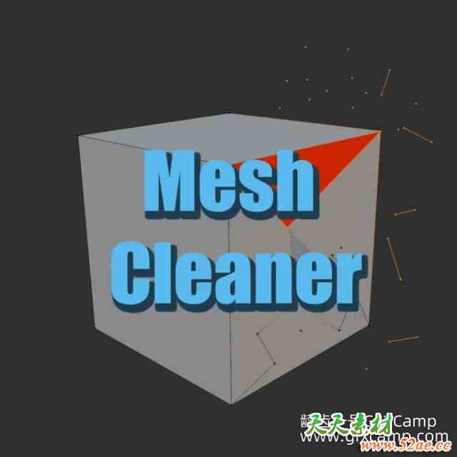 Blender模型网格简化清理插件 DECODED’s Mesh Cleaner for Blender-天天素材网