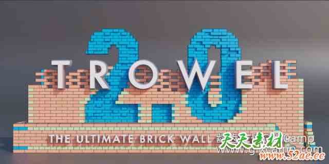 Blender砖墙面生成器插件 Trowel V2.5 – The Ultimate Brick Wall Generator-天天素材网