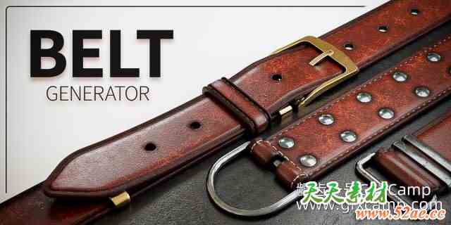Blender皮带腰带生成器资产预设 Belt Generator-天天素材网